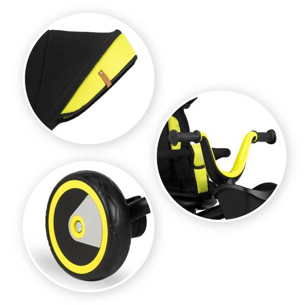 Momi Invidia 360 5in1 Black yellow Детский трехколесный велосипед