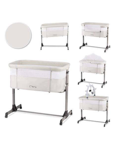 MoMi Revo 2in1 Light grey Bērnu gulta-šūpulis