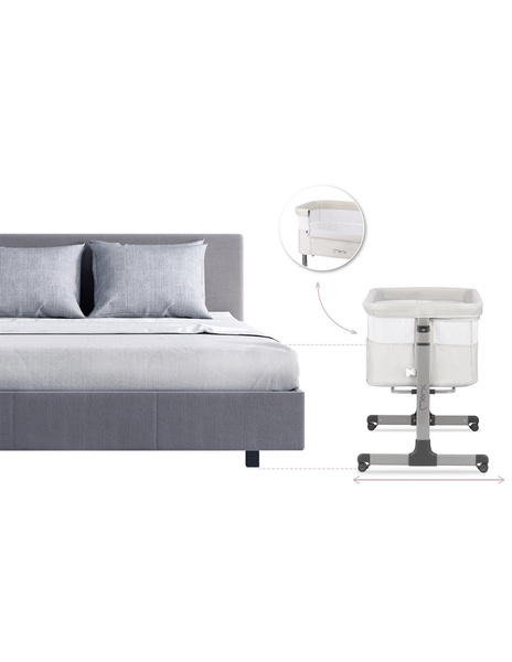 MoMi Revo 2in1 Light grey Bērnu gulta-šūpulis