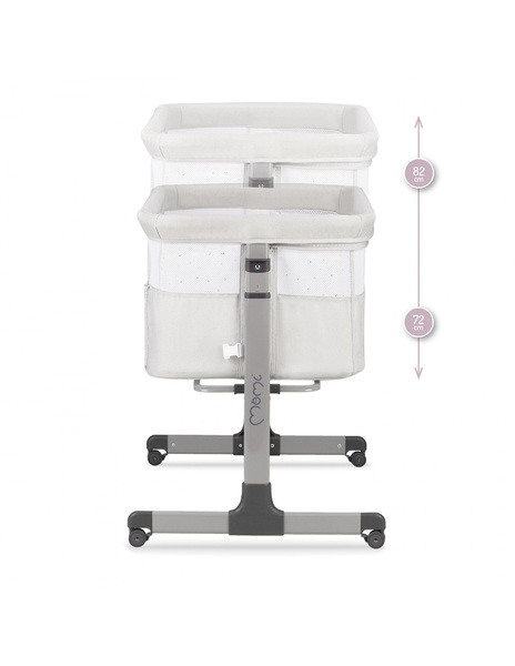 MoMi Revo 2in1 Light grey Bērnu gulta-šūpulis