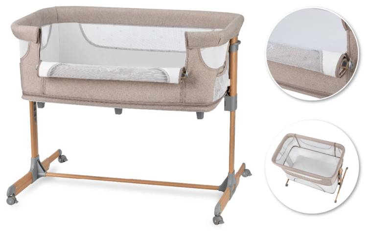 MoMi Smart Bed 4in1 Grey Ceļojumu gulta-manēža