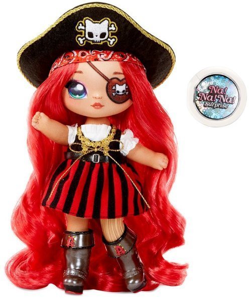 Na! Na! Na! Surprise 2-in-1 Fashion Doll Becky Buckaneer & Plush Pom with Confetti Sparkly Sequined