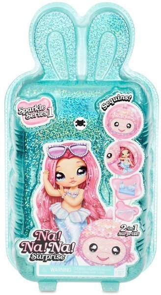 Na! Na! Na! Surprise 2-in-1 Fashion Doll Becky Buckaneer & Plush Pom with Confetti Sparkly Sequined