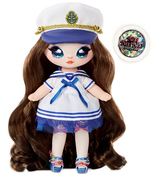 Na! Na! Na! Surprise 2-in-1 Fashion Doll Sailor Blu & Plush Pom with Confetti Whale