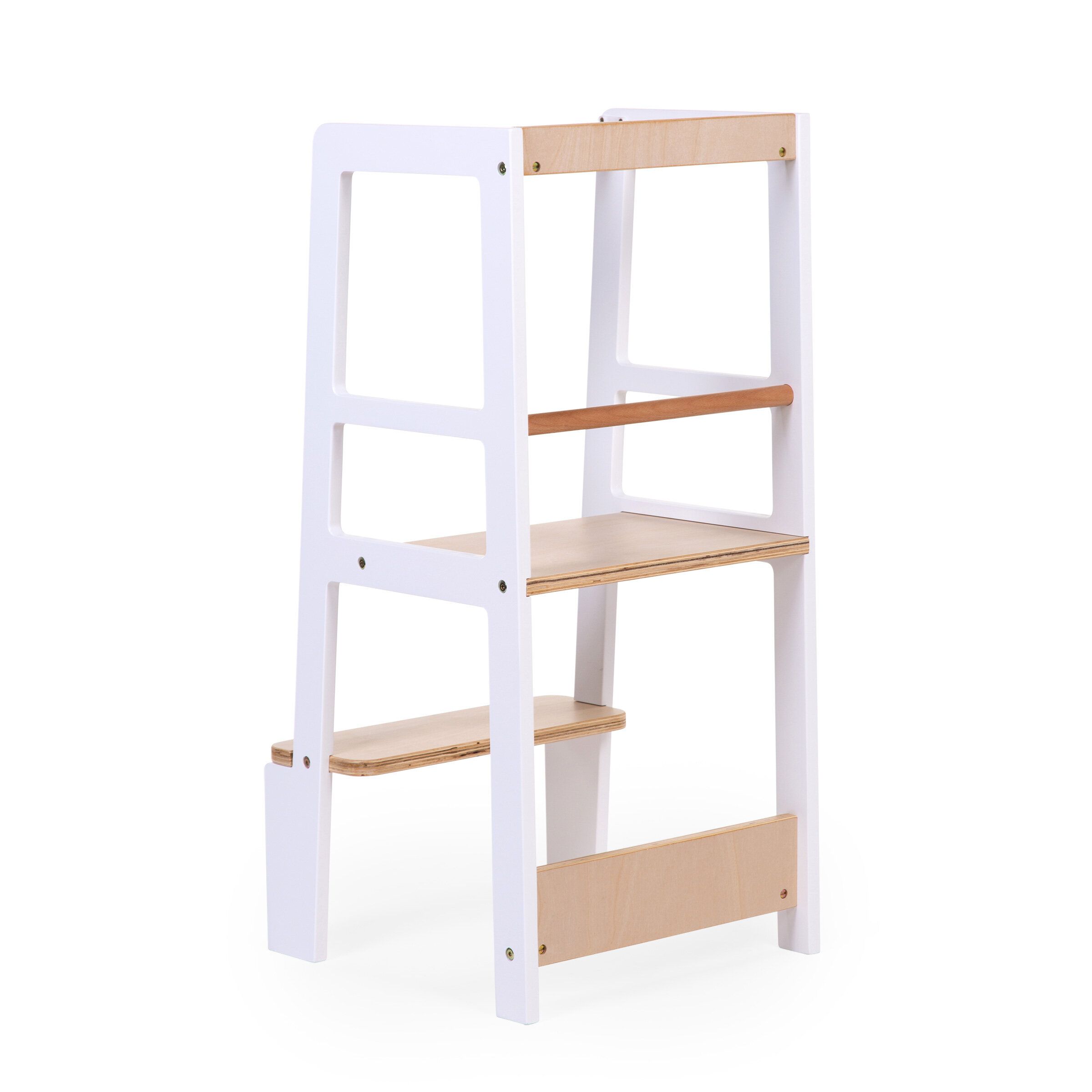 Подставка - Ступенька Childhome Learning Tower White Natural