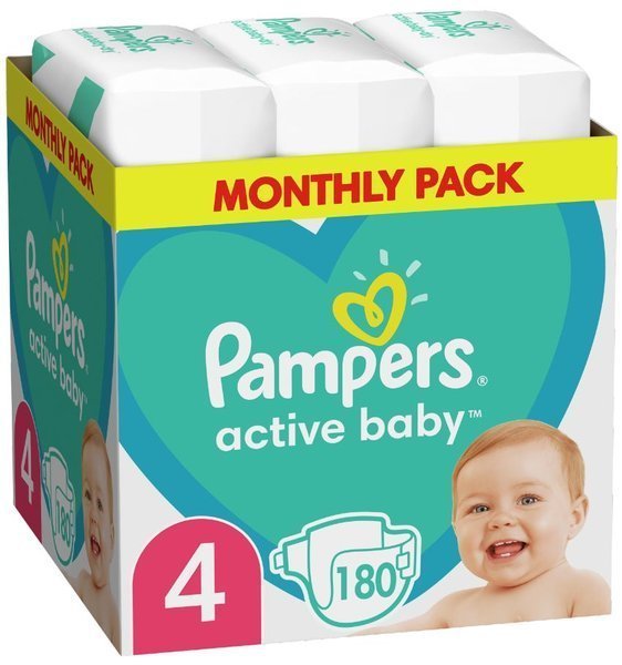 Pampers Active Baby подгузники 4 размер 180 шт.