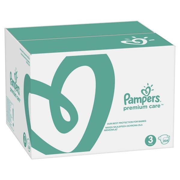 Pampers Premium Care подгузники 3 размер 204 шт.