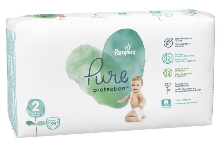 Pampers Pure Protection подгузники 2 размер 39 шт.