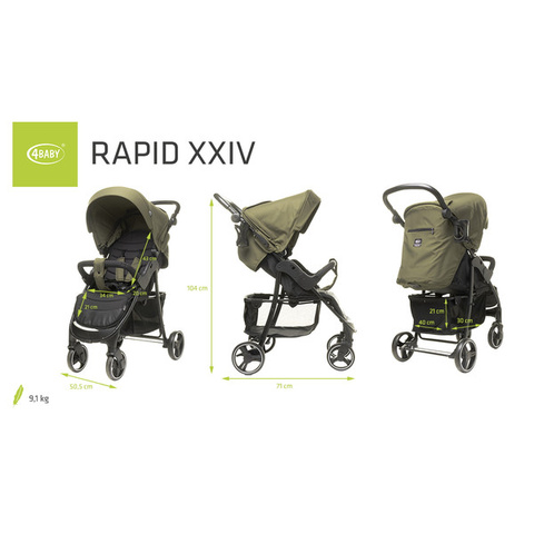 Прогулочная коляска 4BABY RAPID Mokka XXIV