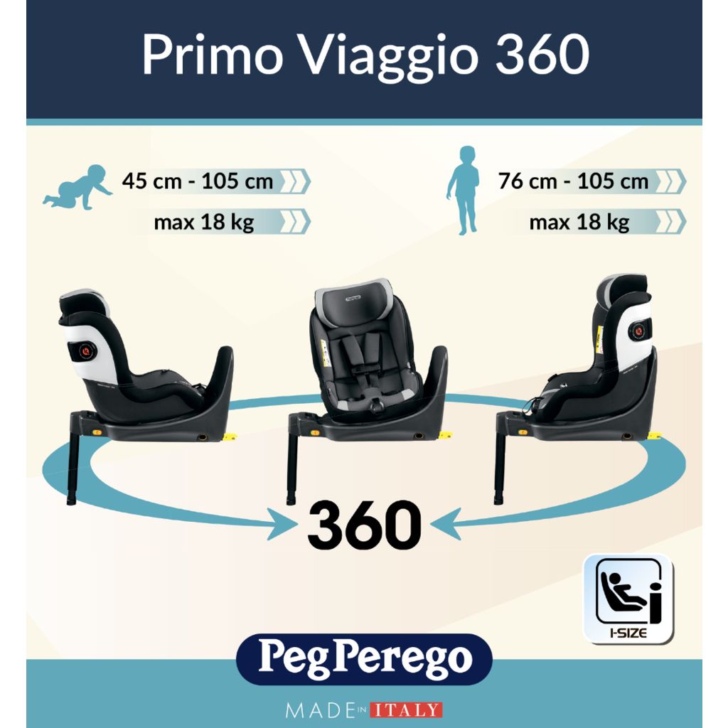 Peg Perego Primo Viaggio 360 i-Size Forest IMVT000000UR64DX13 Bērnu autosēdeklis 0-18 kg