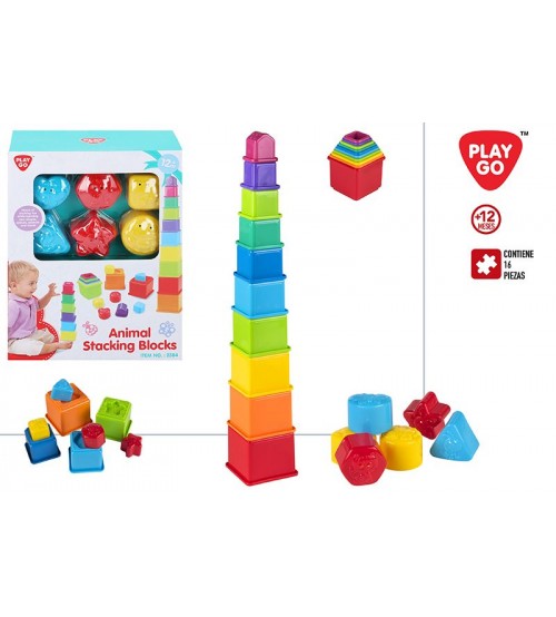 Piramīda attīstoša Animal Stacking Blocks 12m+ CB44286