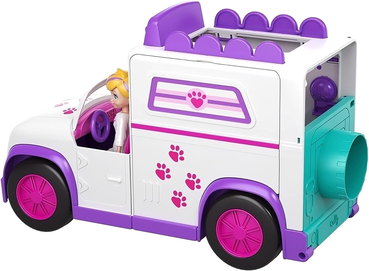 Polly Pocket Cuddle 'n' Care Mobile Vet GFR04 Кукла + ​Мобильная ветеринарная клиника