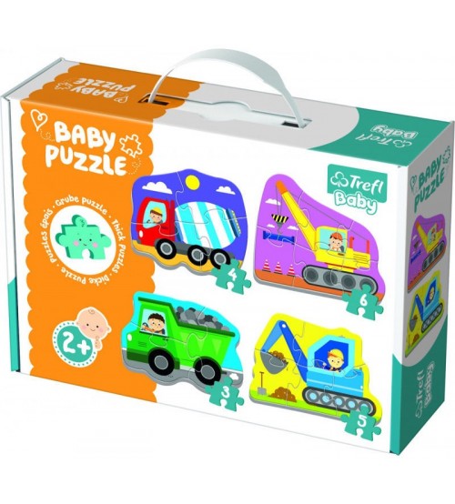 Puzlis TREFL BABY PUZZLE Construction transport 2+ T36072