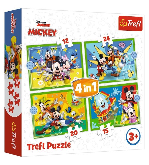 Puzlis TREFL Disney Mickey Mouse Funhouse 4 in 1 T34616