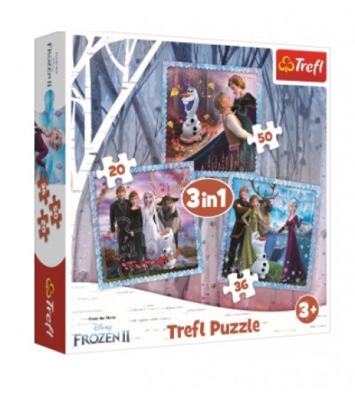 Puzzle Ledus Sirds 3in1 20/36/50 gb. 3+ TREFL Frozen T34853