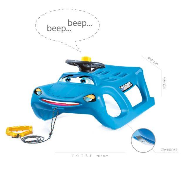 Ragavas ar stūri Prosperplast Zigi-Zet Steering CARS blue