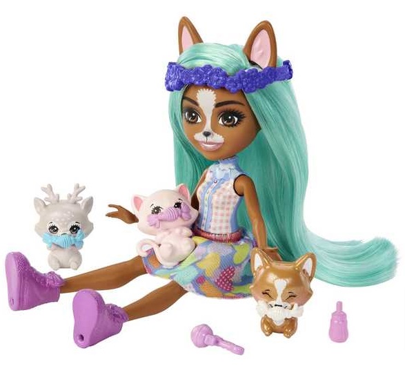 Royal Enchantimals Baby BFFs Reveal Wave 1 Crizia Corgi HLK86 Кукла с животными