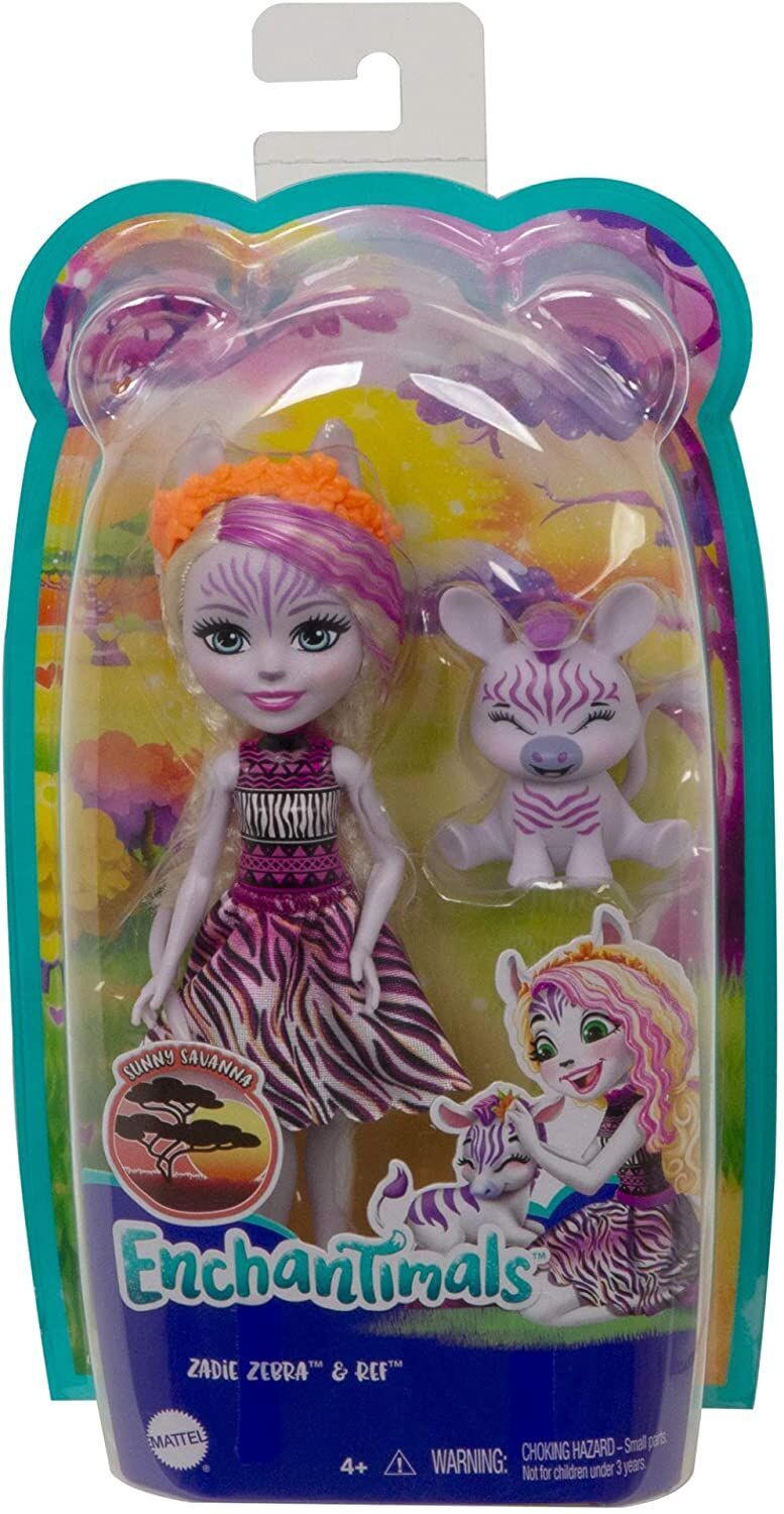 Royal Enchantimals Zadie Zebra & Ribbon Кукла с животными GTM27