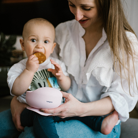 Silikona bļoda ar piesūcekni 1481/02 pink