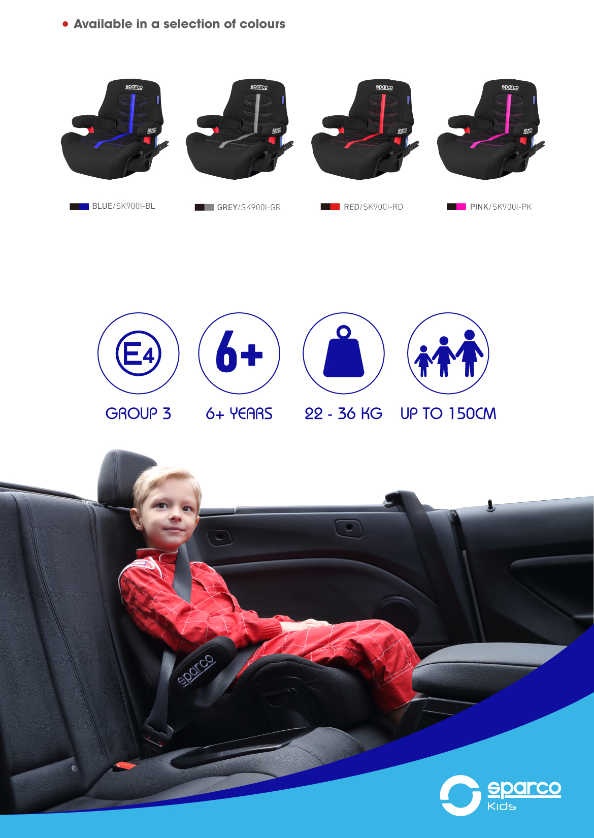 Sparco SK900I Isofix Red Детское автокресло 22-36 кг