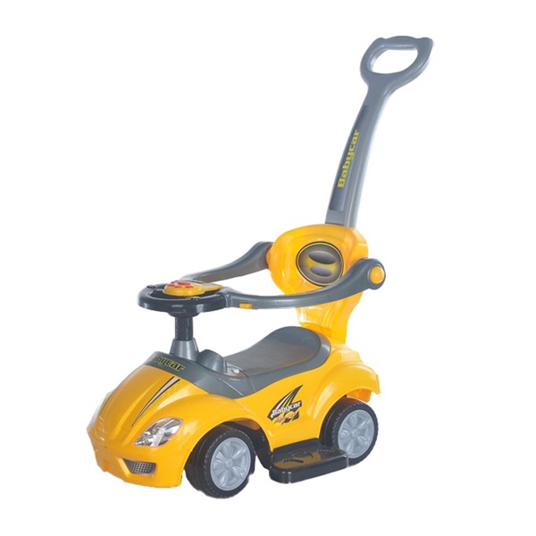 Stumjamā mašīna BabyMix MEGA CAR yellow 45840