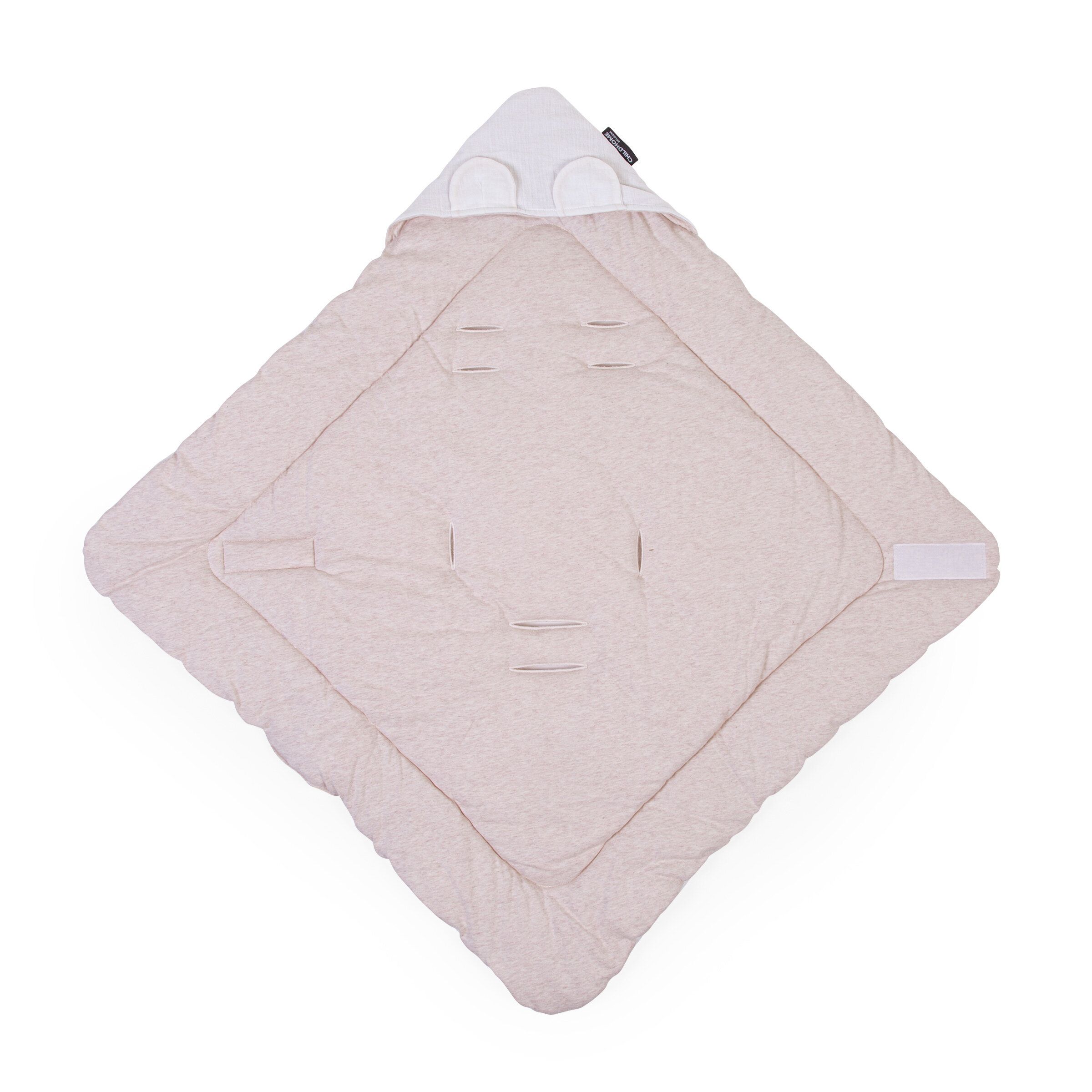 Stūrītis - sega izrakstīšanai 75x75 cm Childhome Teddy Jersey Melange Beige / Muslin