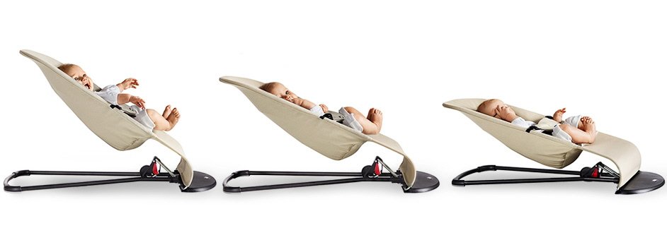 Шезлонг BabyBjorn Bouncer Balance Soft Cotton khaki/beige 005026