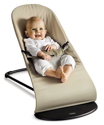 Шезлонг BabyBjorn Bouncer Balance Soft Cotton khaki/beige 005026