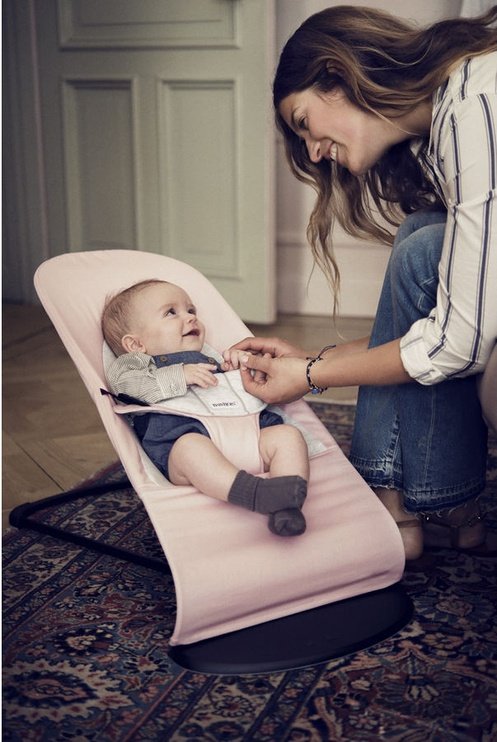 Шезлонг BabyBjorn Bouncer Balance Soft Light pink/Grey Cotton/Jersey 005189