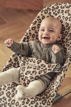 Шезлонг BabyBjorn Bouncer Bliss Cotton Beige leopard 006075