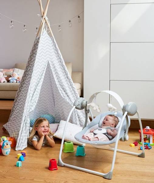 Šūpuļkrēsliņš Chicco Relax&Play Cool Grey