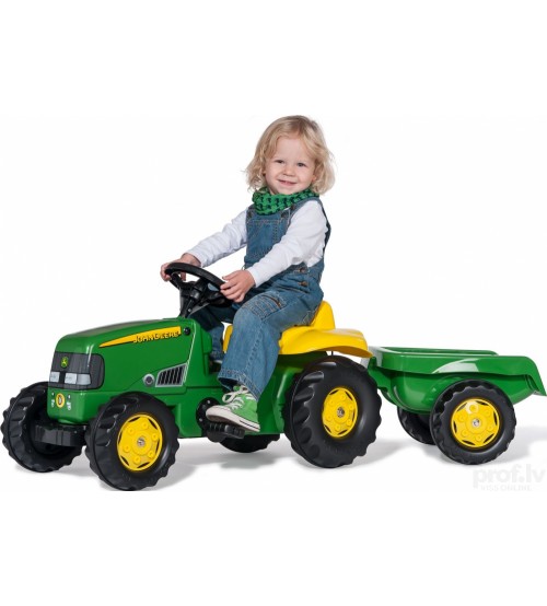 Трактор с педалями и прицепом Rolly Toys Rolly KID John Deere 012190