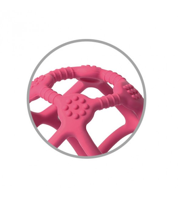 Zobu graužamais elastīgs ORTHO BabyOno 489/04 pink