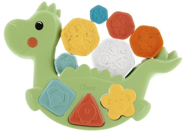 Attīstošā rotaļlieta-sortieris Balansējošs dinozaurs 2in1 Chicco Eco+ Dino