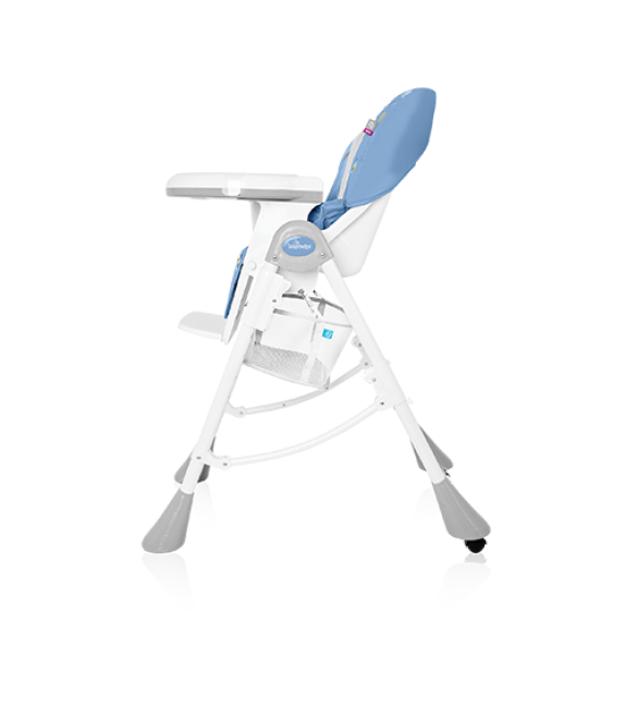 Baby Design PEPE 05 Turguoise Стульчик для кормления с велюровым вкладышем