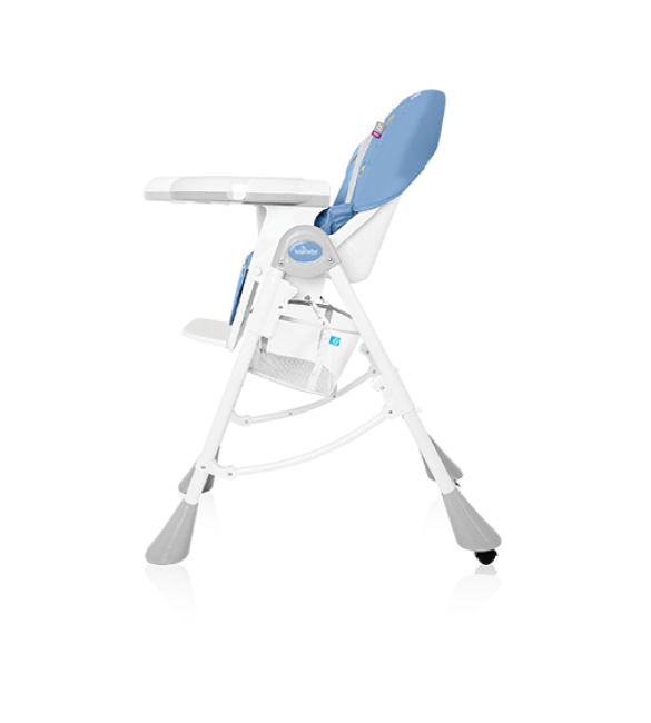 Baby Design PEPE 05 Turguoise Стульчик для кормления с велюровым вкладышем