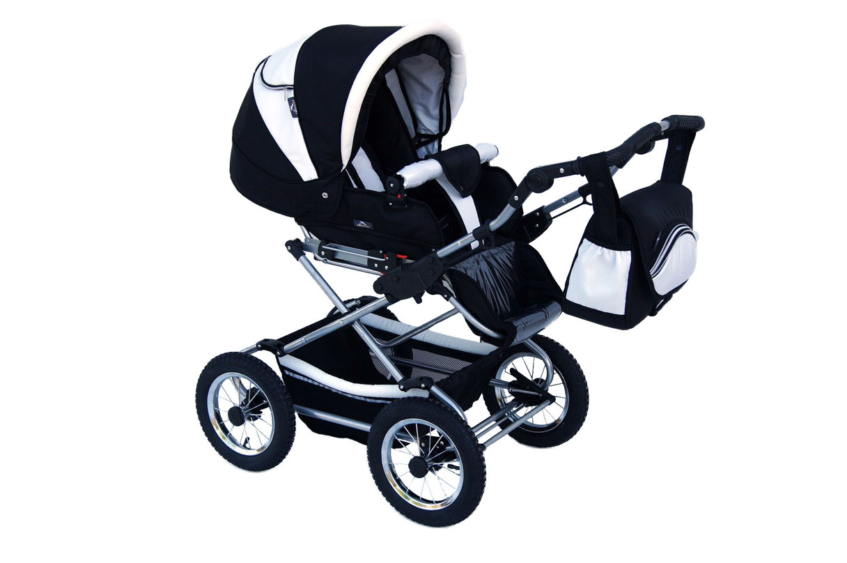 Baby Fashion Fanari 103 Black and white Bērnu rati 3in1