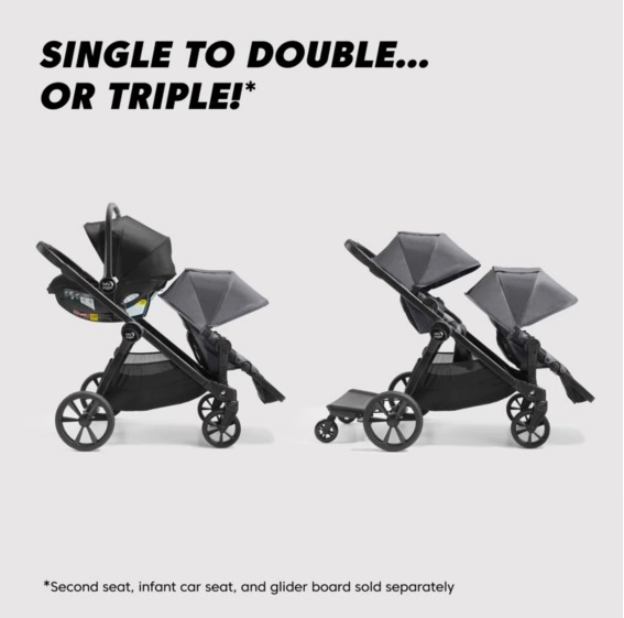 Baby Jogger City Select 2 Basic Radiant Grey Pastaigu rati