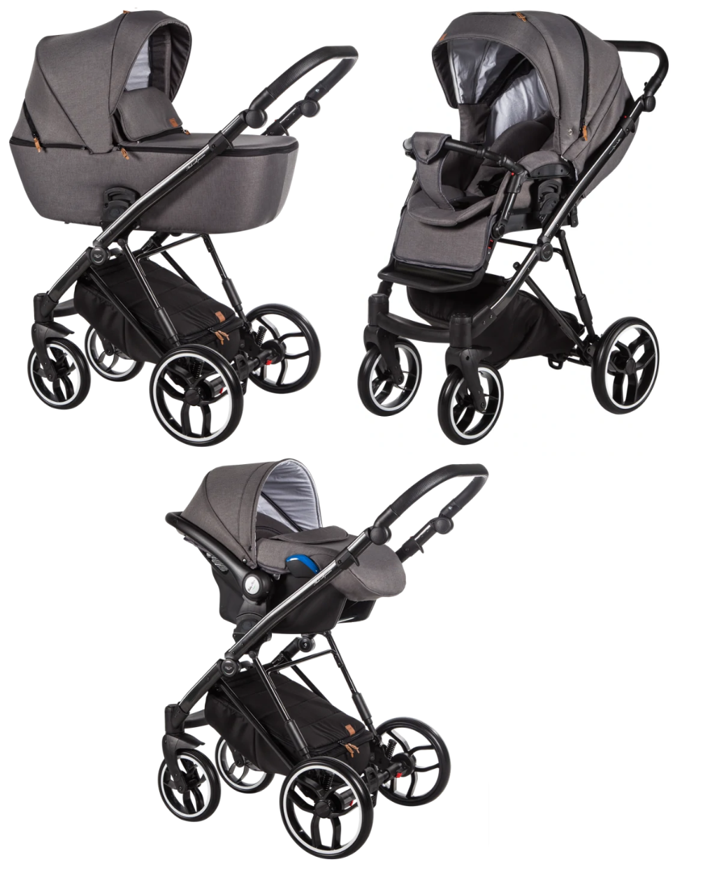 Baby Merc La Rosa LRL/LN06/B Детская коляска 3 в 1