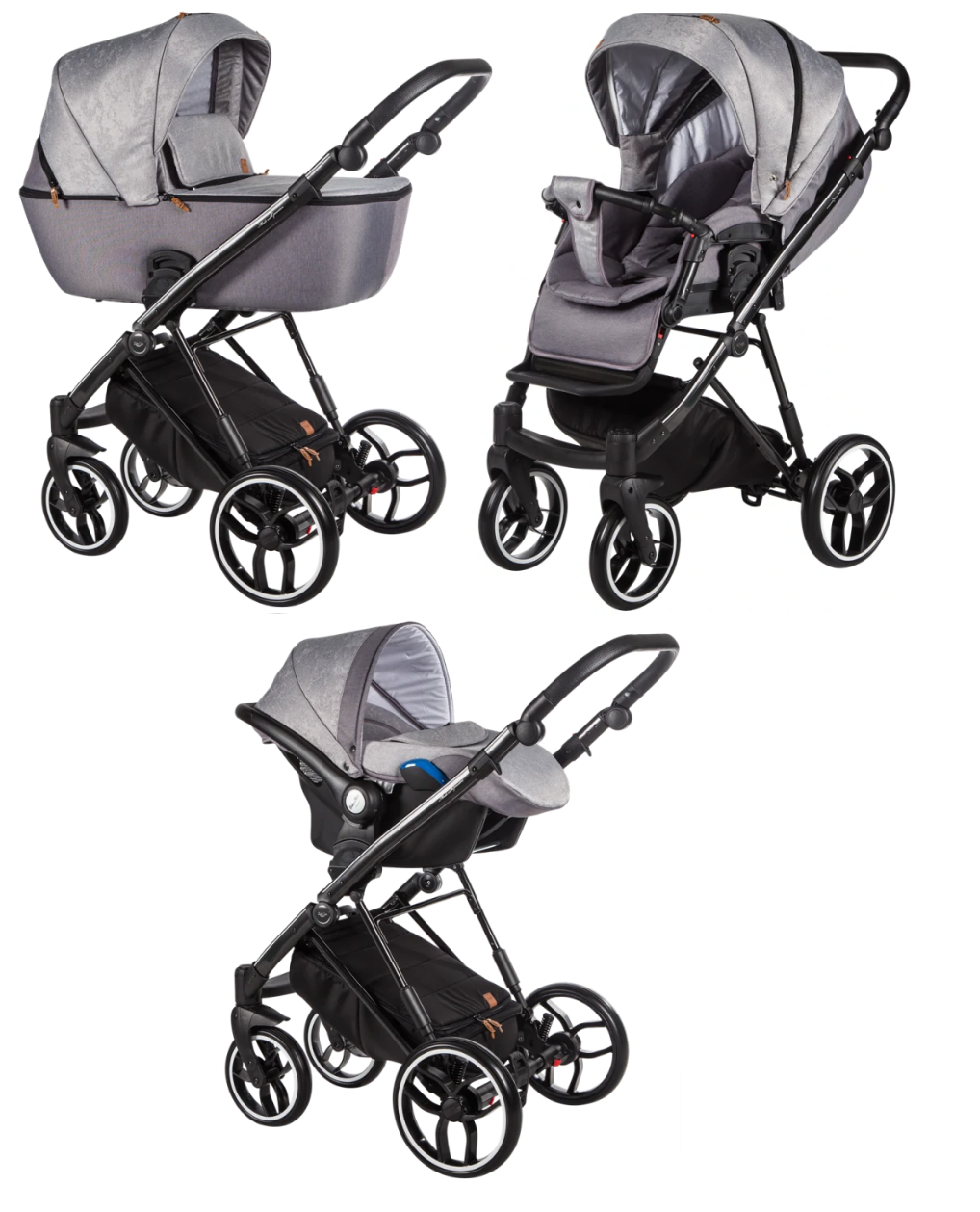 Baby Merc La Rosa LRL/LN12/B Детская коляска 3 в 1