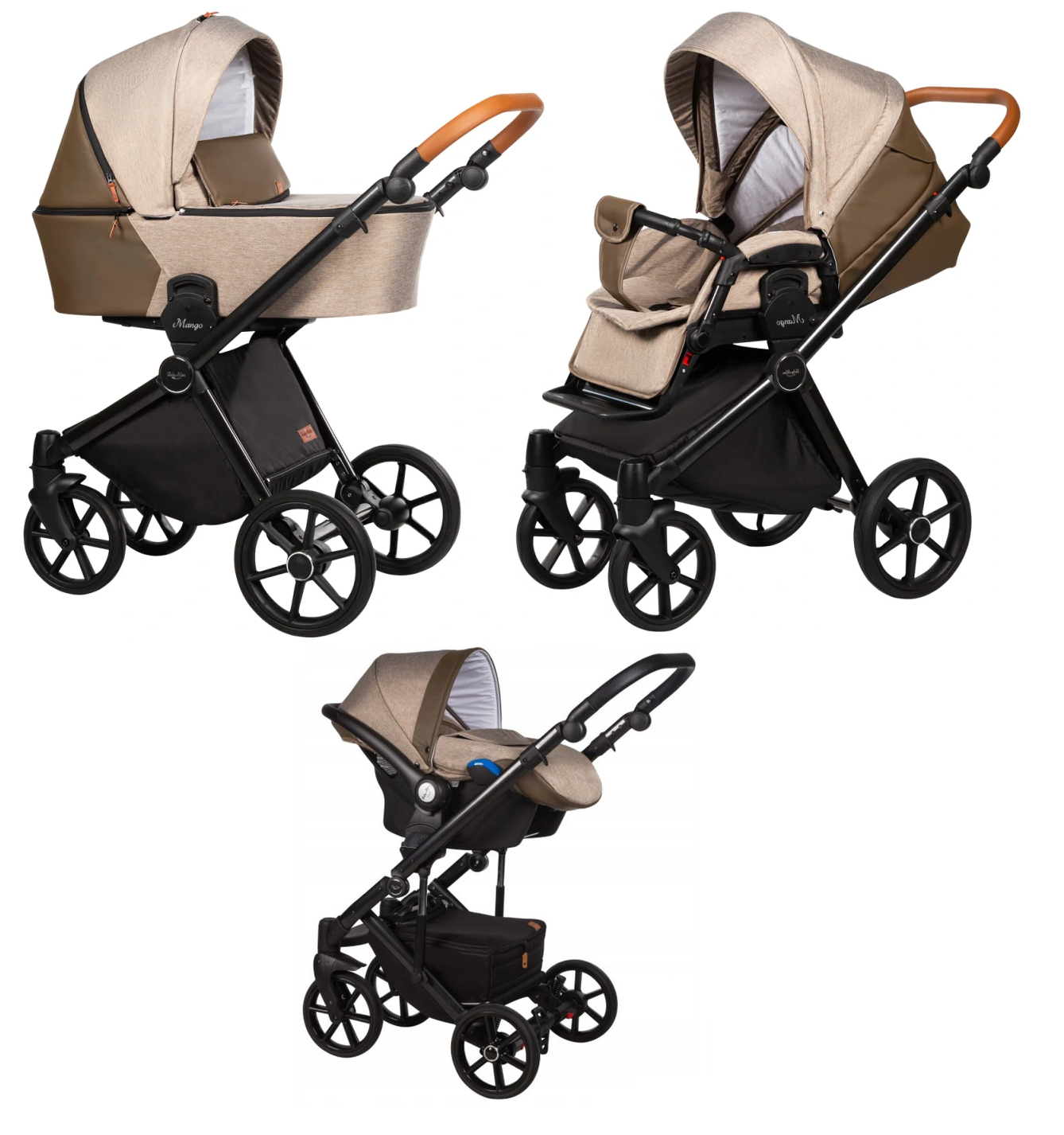 Baby Merc Mango M/MO02/B Bērnu rati 3in1