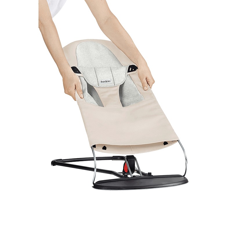 BabyBjorn Beige/Grey, Jersey 010083 Pārvalks šūpuļkrēsliņam