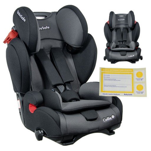 BabySafe Collie Black grey Bērnu autosēdeklis 9-36 kg