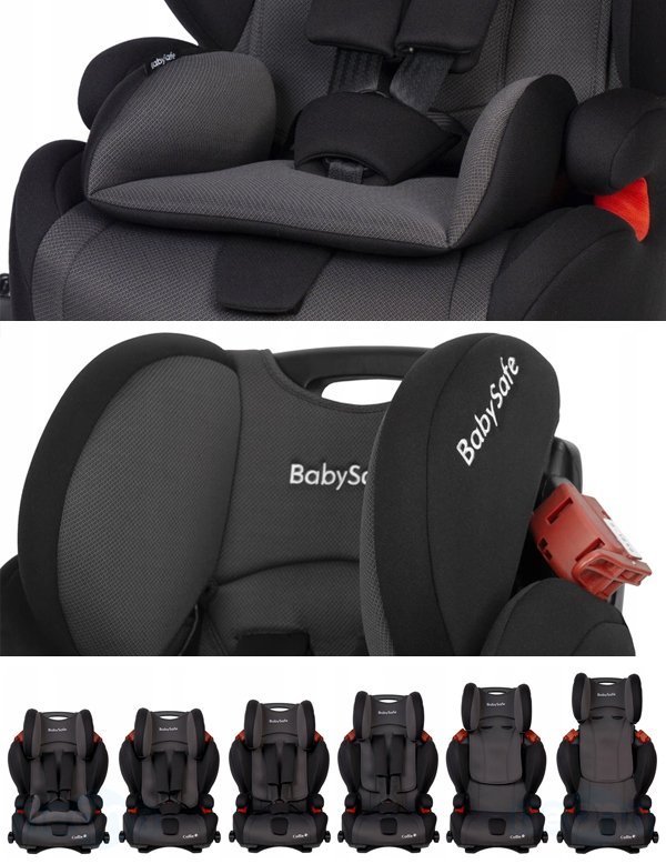 BabySafe Collie Black red Bērnu autosēdeklis 9-36 kg