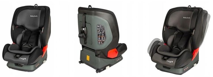 BabySafe Corgi Black Bērnu autosēdeklis 9-36 kg