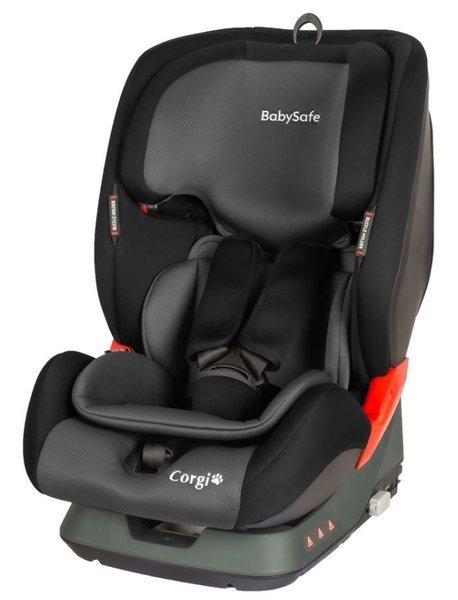 BabySafe Corgi Grey black Bērnu autosēdeklis 9-36 kg