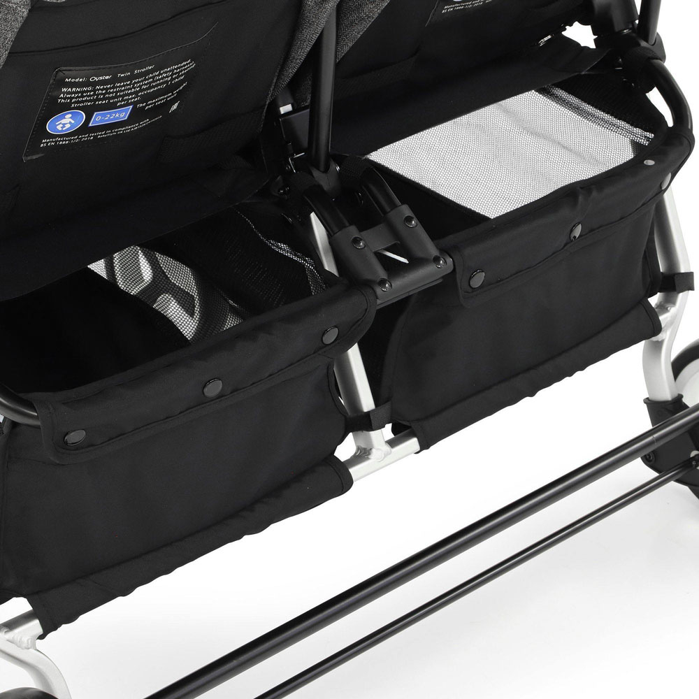 BabyStyle Oyster Twin Blue Dvīņu rati