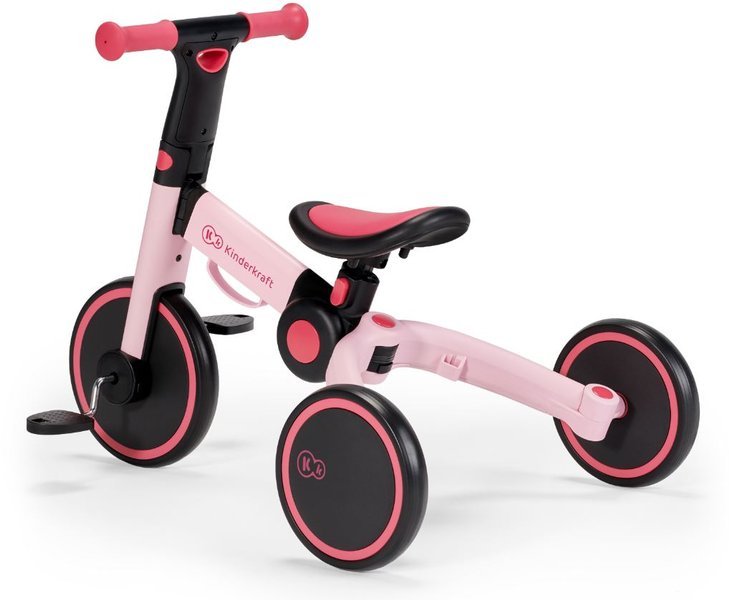 Balansa ritenis Kinderkraft 4TRIKE Candy Pink 3in1