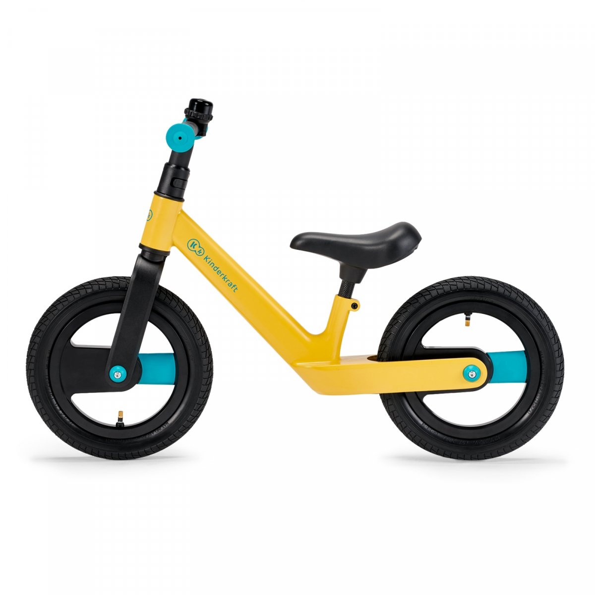 Balansa ritenis Kinderkraft Goswift Yellow + regulējama ķivere bērniem
