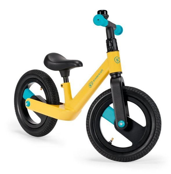 Balansa ritenis Kinderkraft Goswift Yellow + regulējama ķivere bērniem